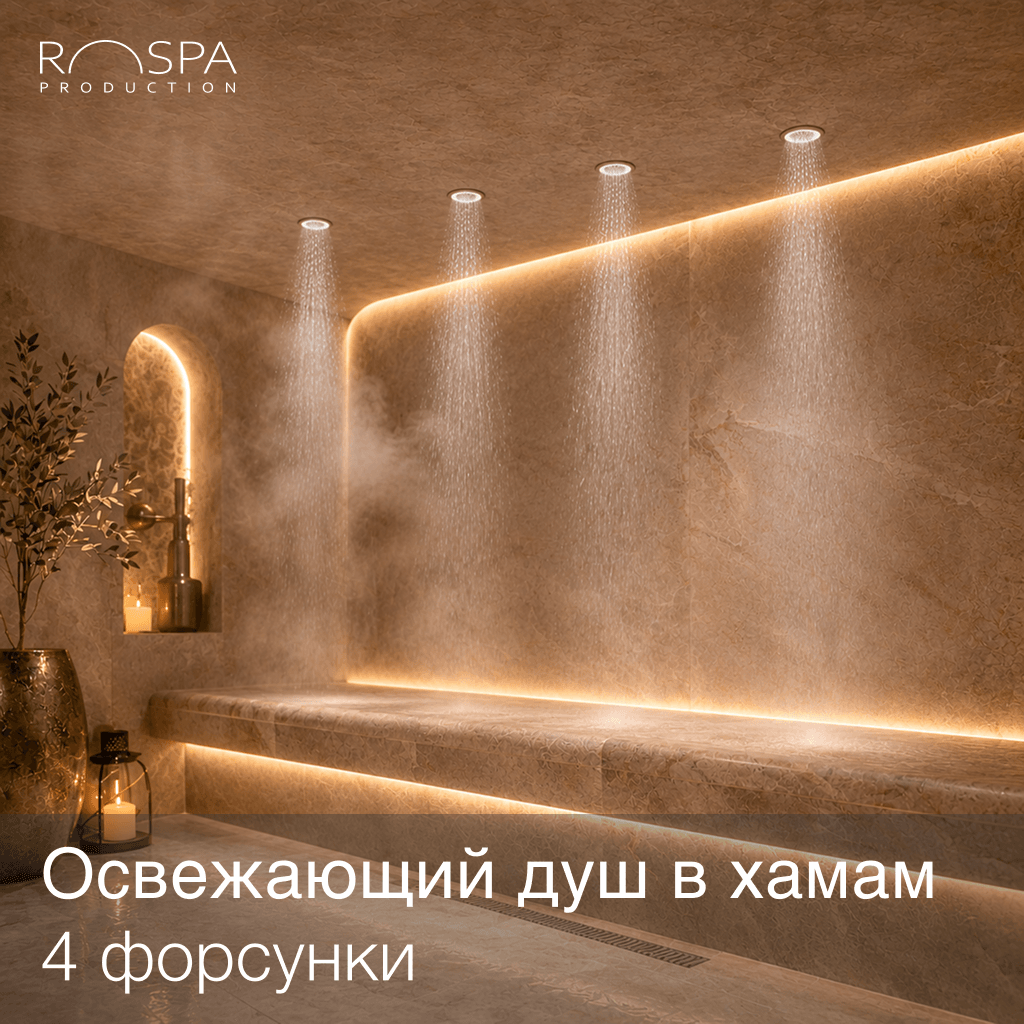Освежающий душ в хамам 4 форсунки