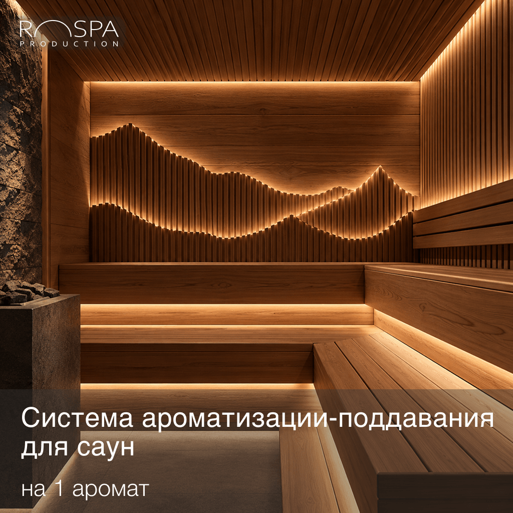 Система ароматизации-поддавания для саун на 1 аромат