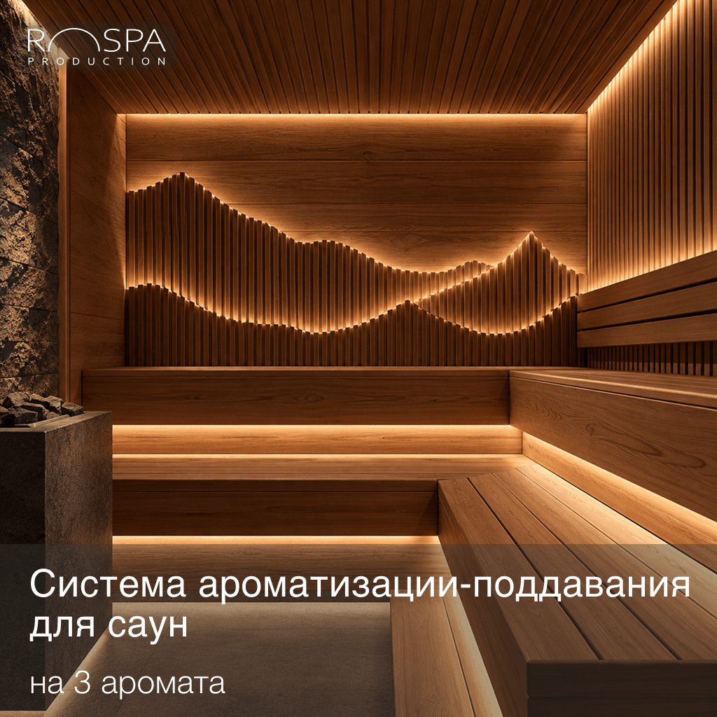 Система ароматизации-поддавания для саун на 3 аромата